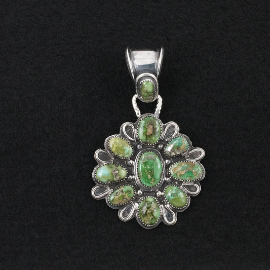 Delbert Arviso Turquoise & Sterling Silver Pendant