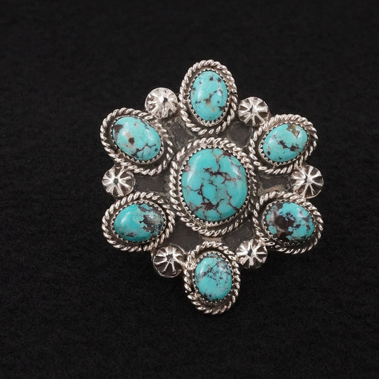 Darius Arviso Turquoise & Sterling Silver Ring Size 10