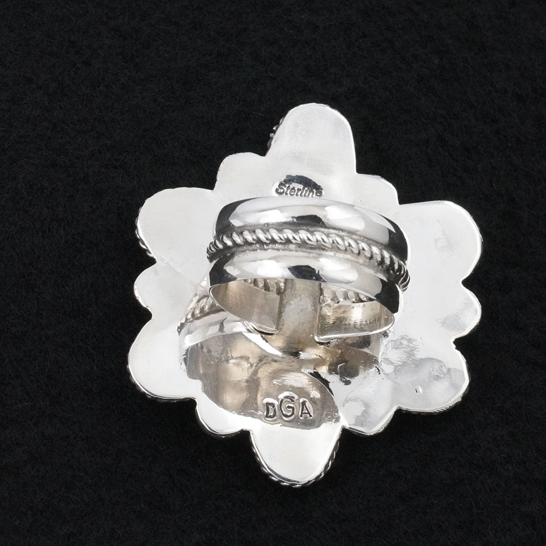 Darius Arviso Turquoise & Sterling Silver Ring Size 10