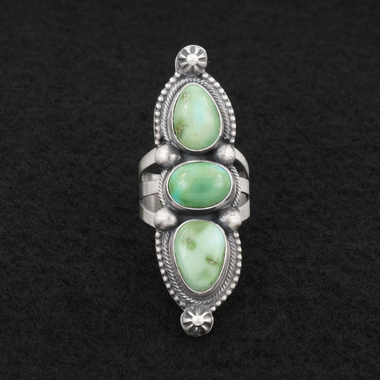 Bobby Johnson Turquoise & Sterling Silver Ring Size 7