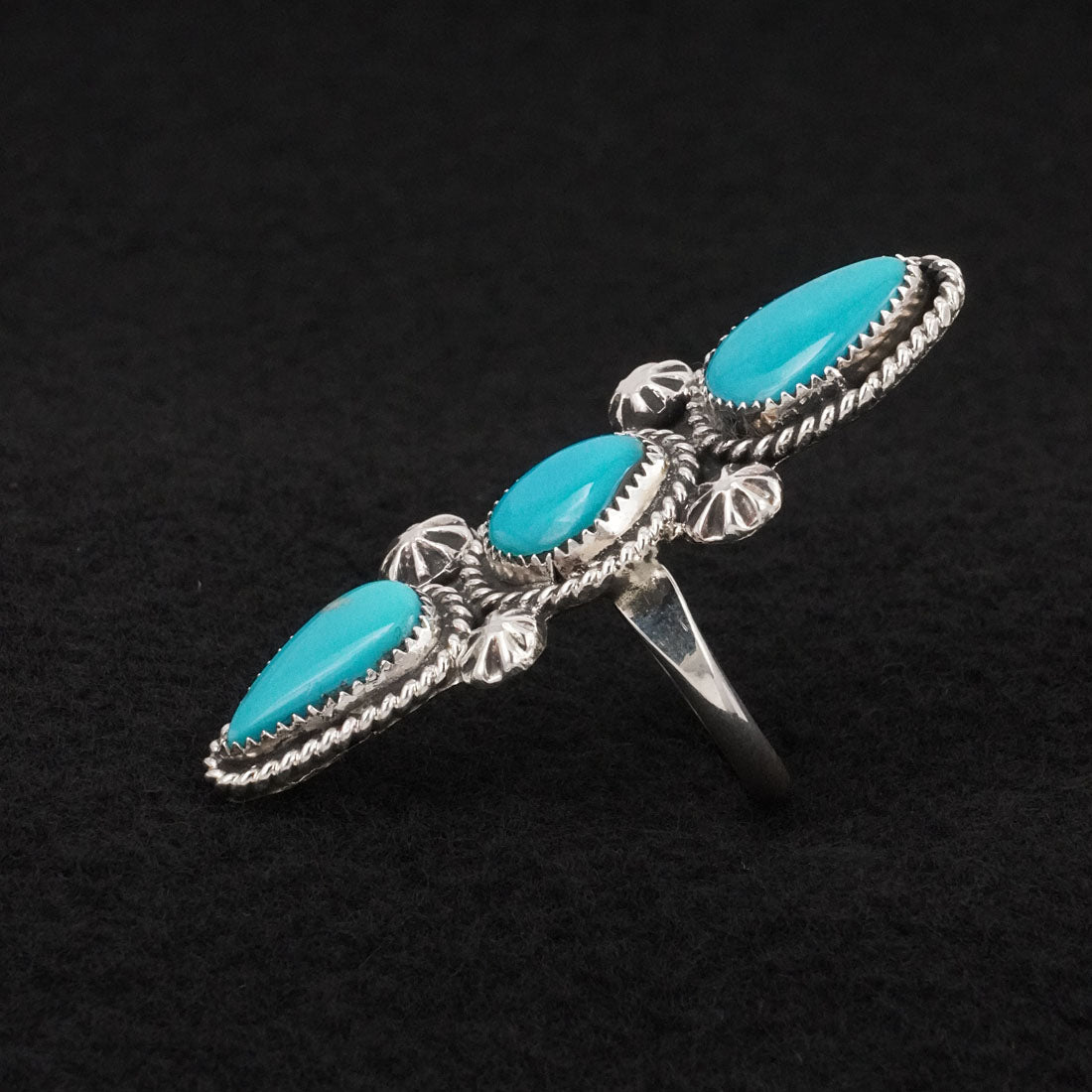 Darius Arviso Turquoise & Sterling Silver Ring Size 9