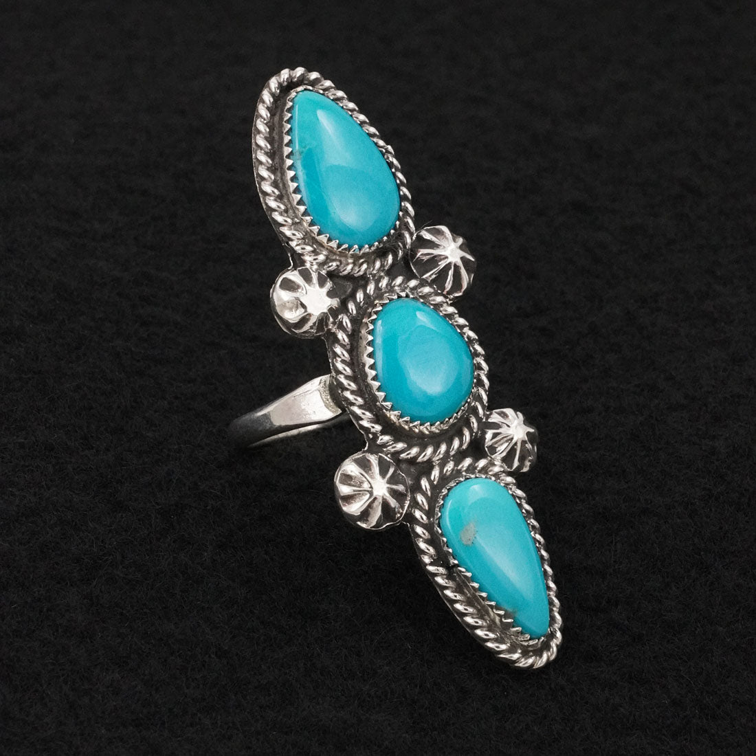 Darius Arviso Turquoise & Sterling Silver Ring Size 9