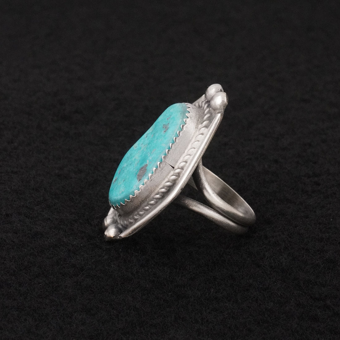Leslie Nez Turquoise & Sterling Silver Ring Size 6