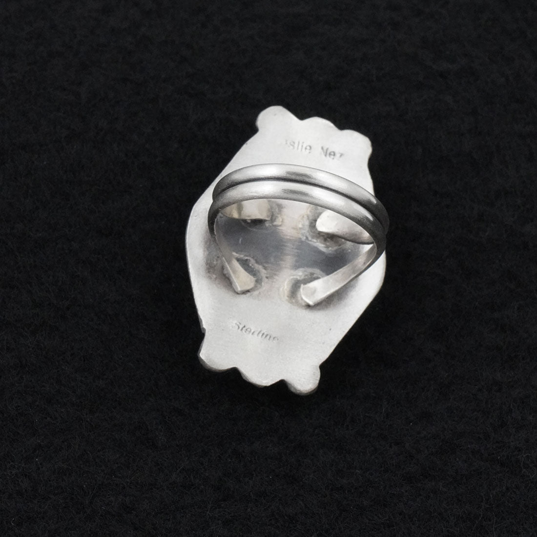 Leslie Nez Turquoise & Sterling Silver Ring Size 6.5