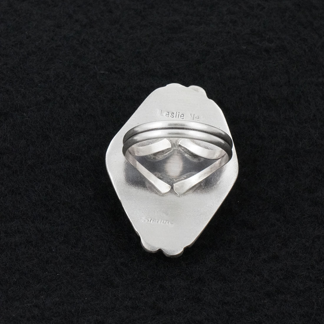 Leslie Nez Turquoise & Sterling Silver Ring Size 7.5