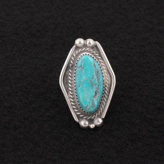Leslie Nez Turquoise & Sterling Silver Ring Size 6
