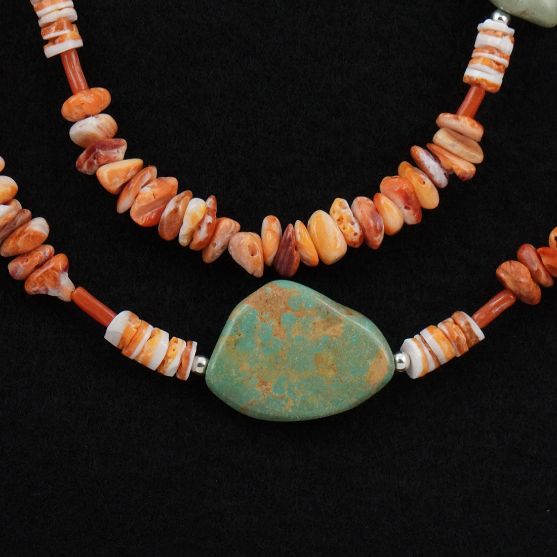 Erika Brown Multi-Stone & Sterling Silver Necklace 30"