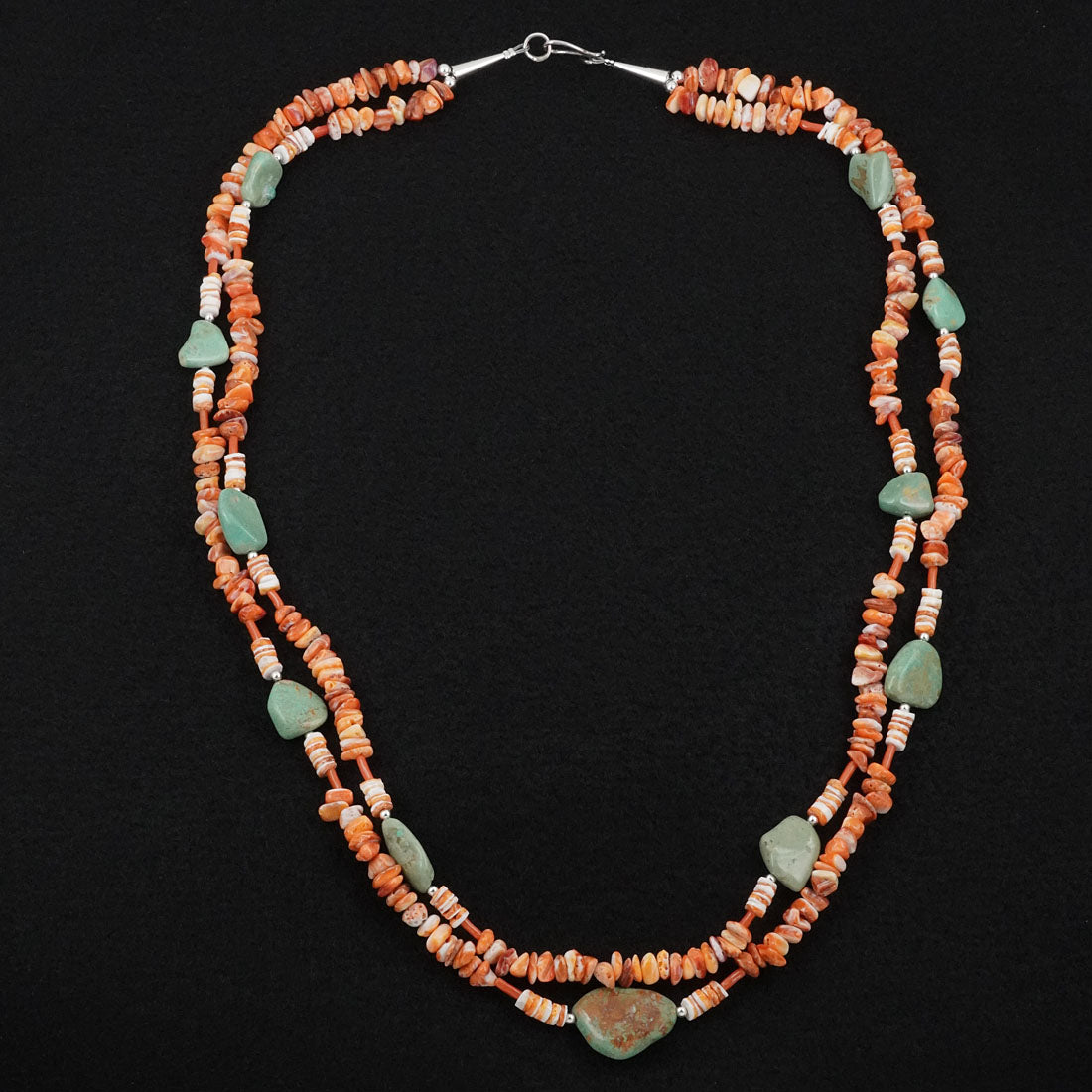 Erika Brown Multi-Stone & Sterling Silver Necklace 30"