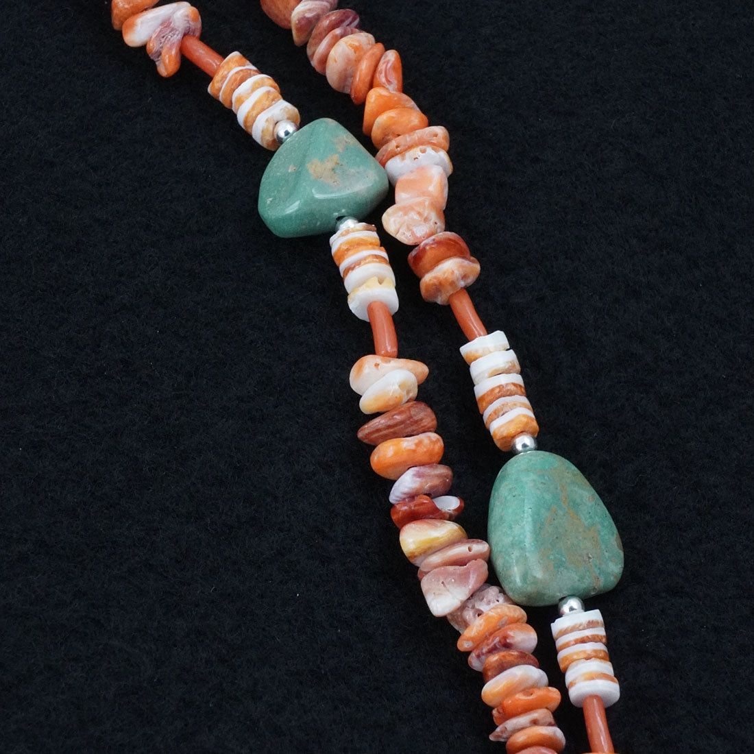 Erika Brown Multi-Stone & Sterling Silver Necklace 30"