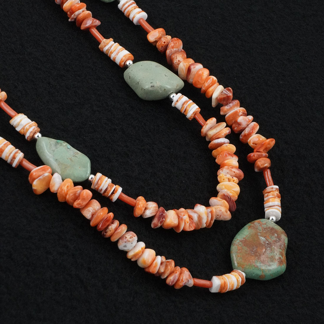 Erika Brown Multi-Stone & Sterling Silver Necklace 30"