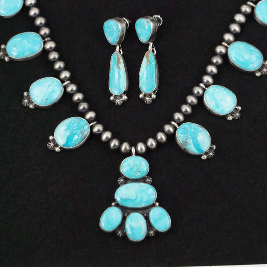 Darrin Livingston Turquoise & Sterling Silver Necklace Set