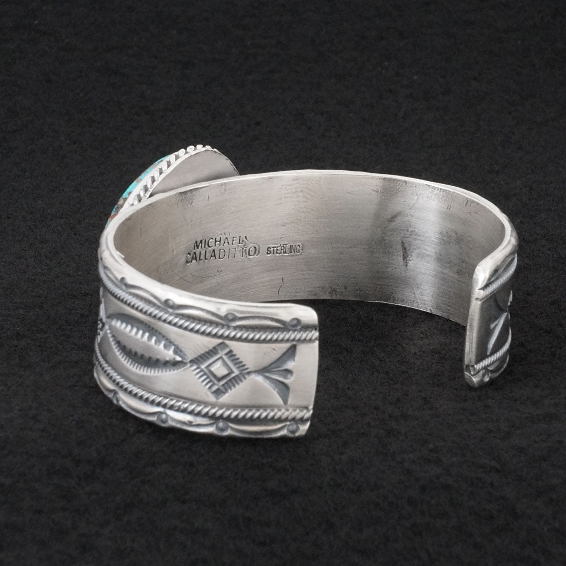 Michael Calladitto Turquoise & Sterling Silver Bracelet