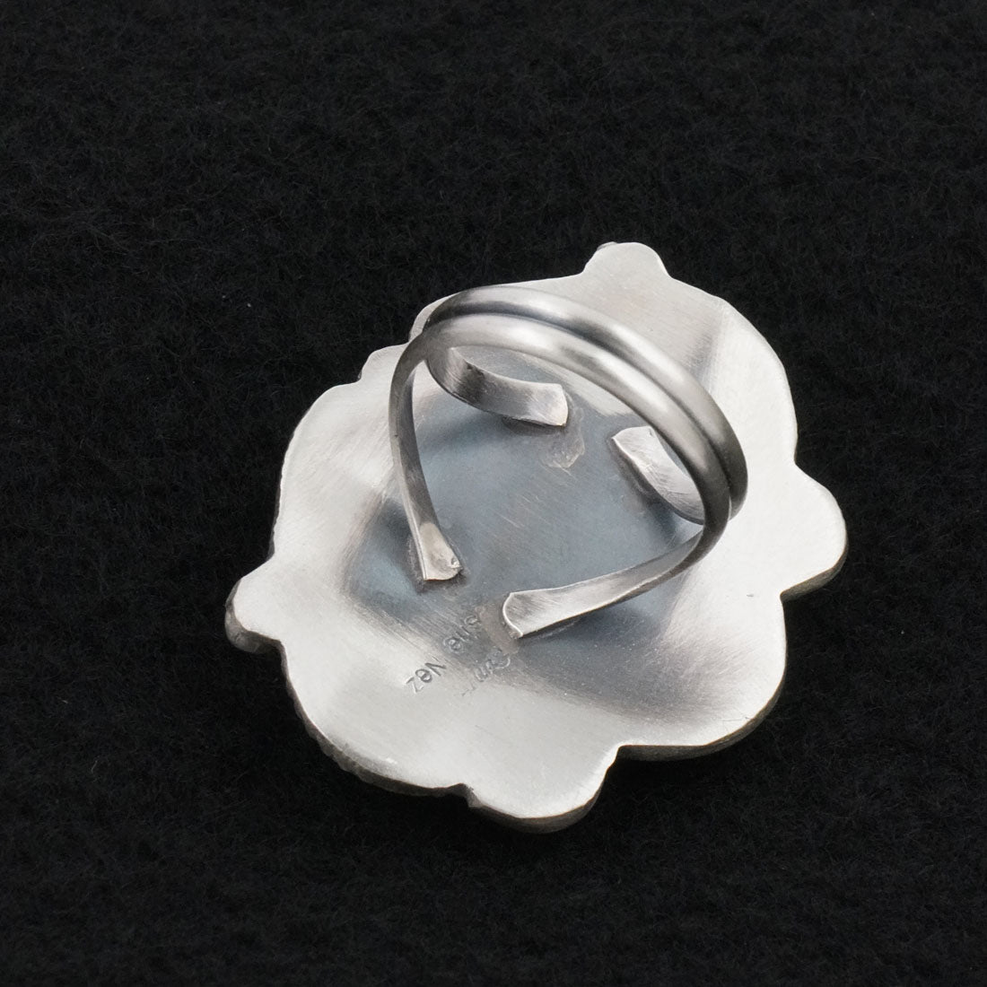 Leslie Nez Turquoise & Sterling Silver Ring Size 7.5