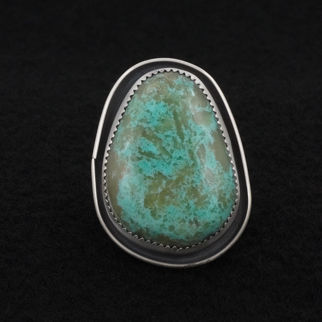 Leslie Nez Turquoise & Sterling Silver Ring Size 9