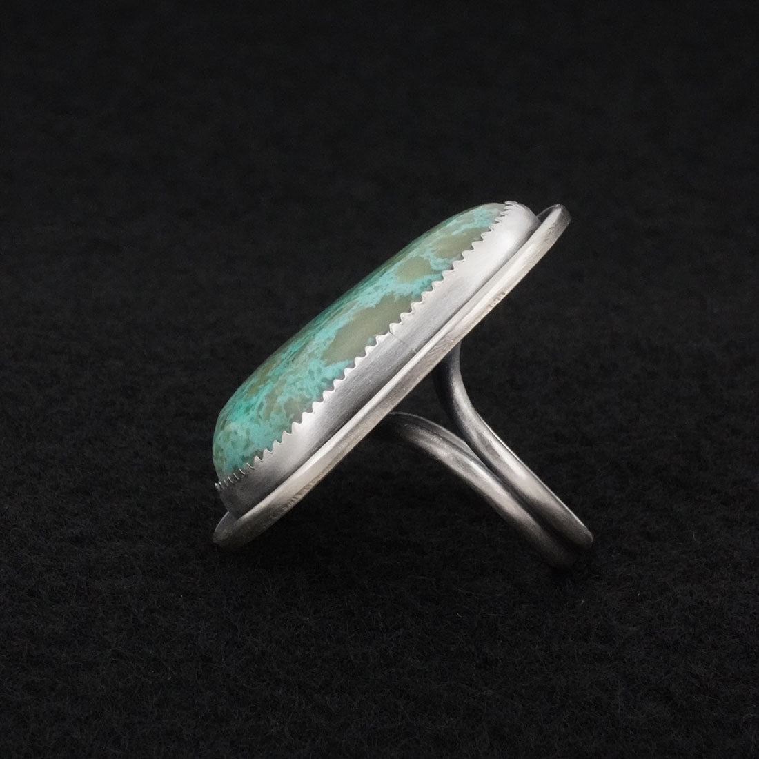 Leslie Nez Turquoise & Sterling Silver Ring Size 9