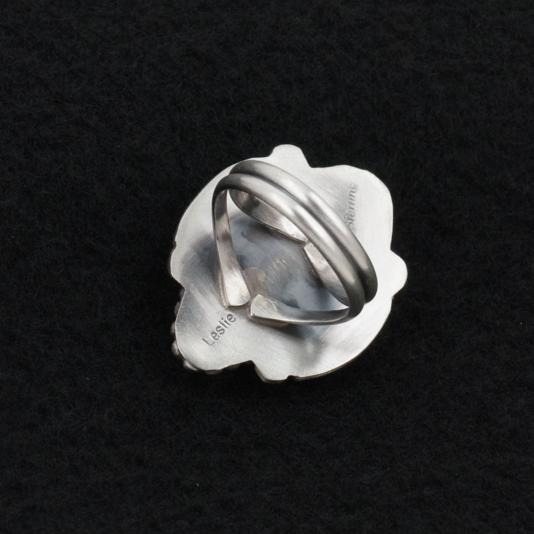 Leslie Nez Turquoise & Sterling Silver Ring Size 7.5