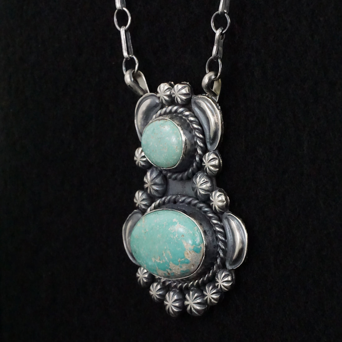 Jeff James Turquoise & Sterling Silver Necklace