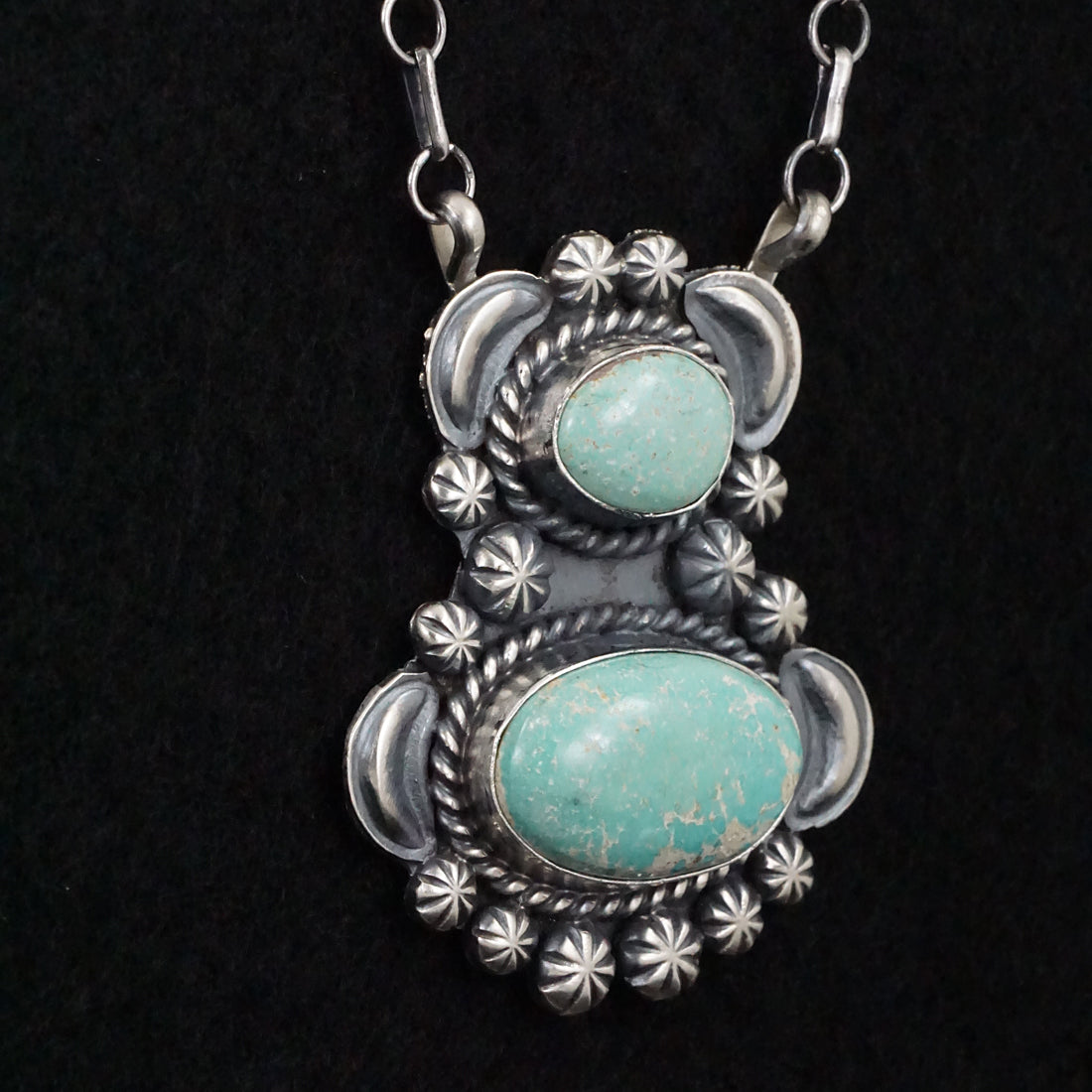 Jeff James Turquoise & Sterling Silver Necklace