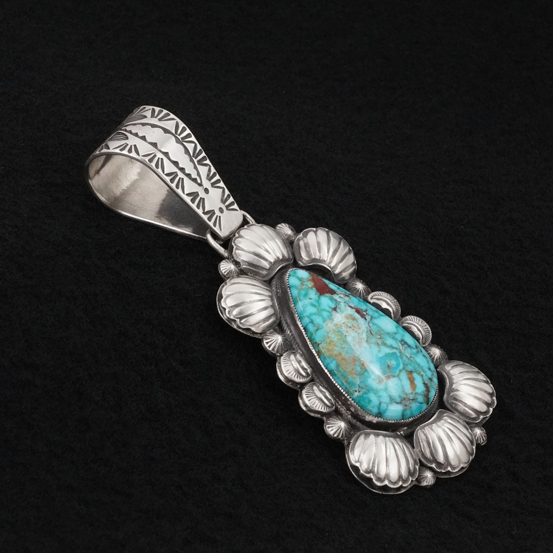 Calvin Martinez Turquoise & Sterling Silver Pendant