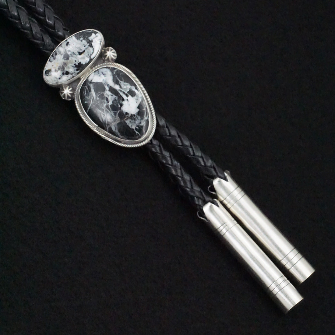 Bobby Johnson White Buffalo & Sterling Silver Bolo Tie