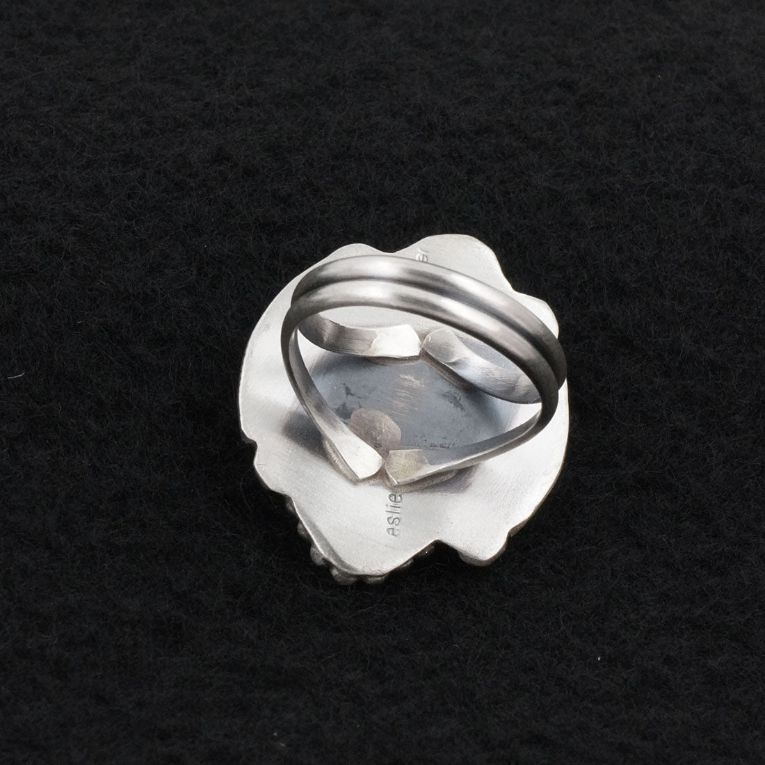 Leslie Nez Turquoise & Sterling Silver Ring Size 7.5