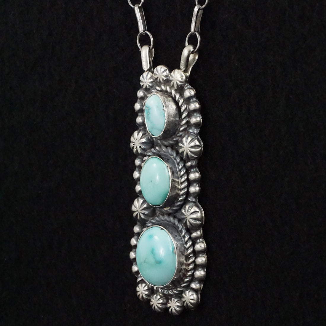 Jeff James Turquoise & Sterling Silver Necklace