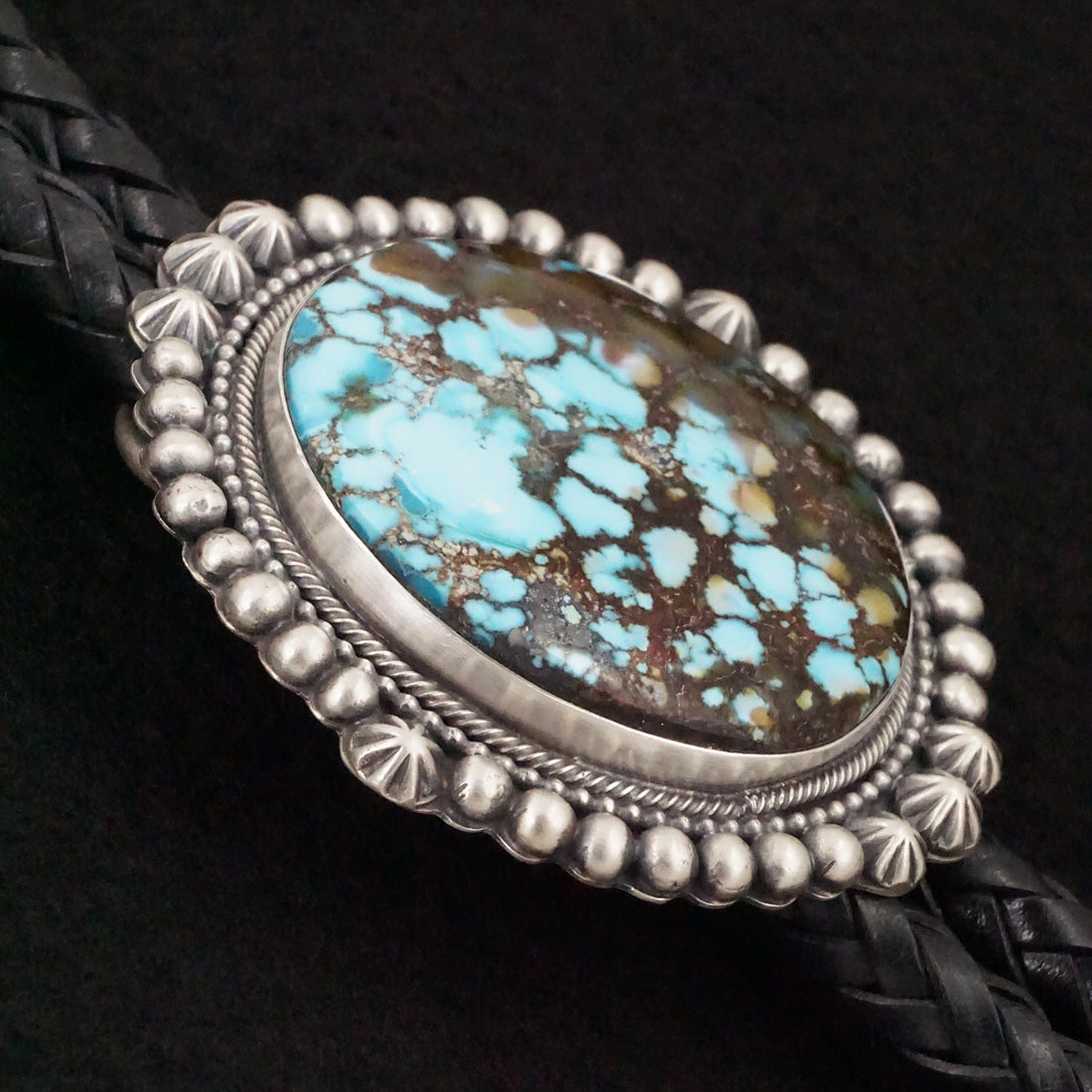 Bobby Johnson Turquoise & Sterling Silver Bolo Tie