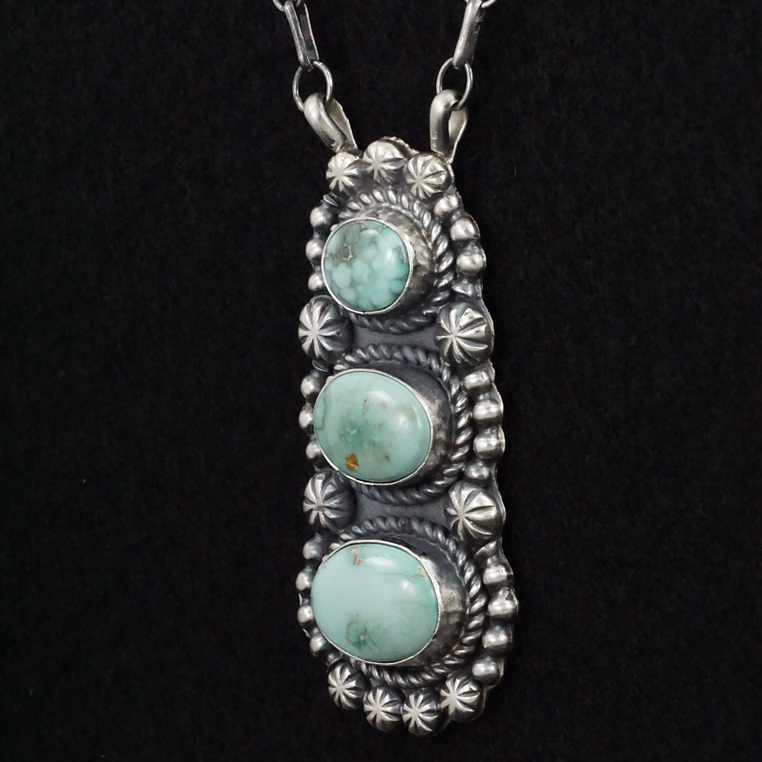 Jeff James Turquoise & Sterling Silver Necklace