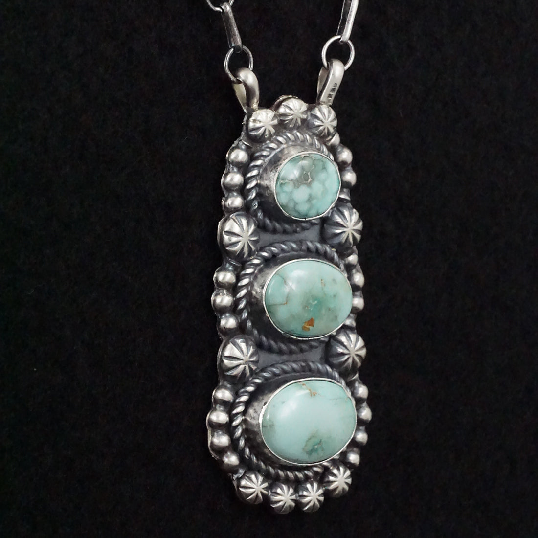 Jeff James Turquoise & Sterling Silver Necklace