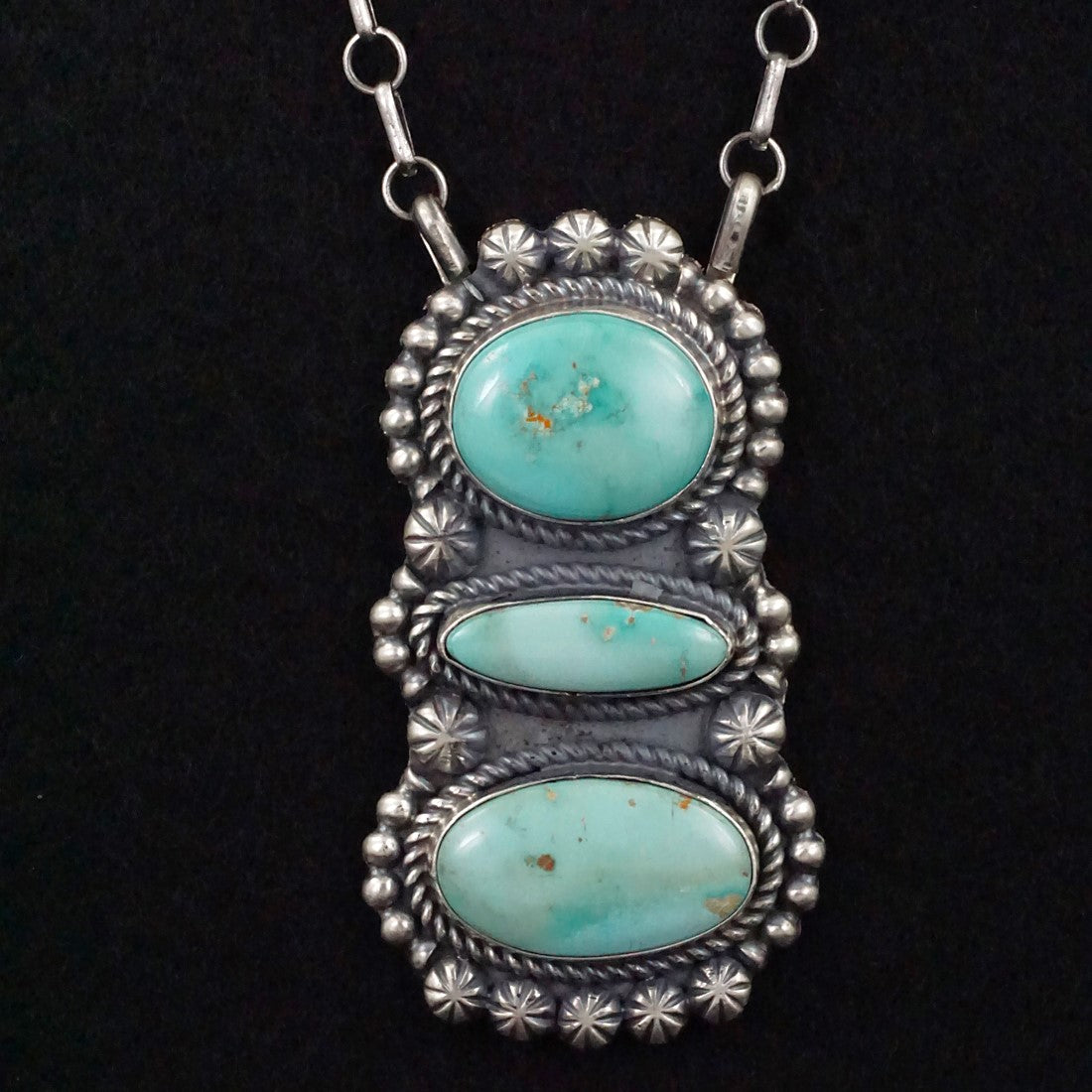 Jeff James Turquoise & Sterling Silver Necklace