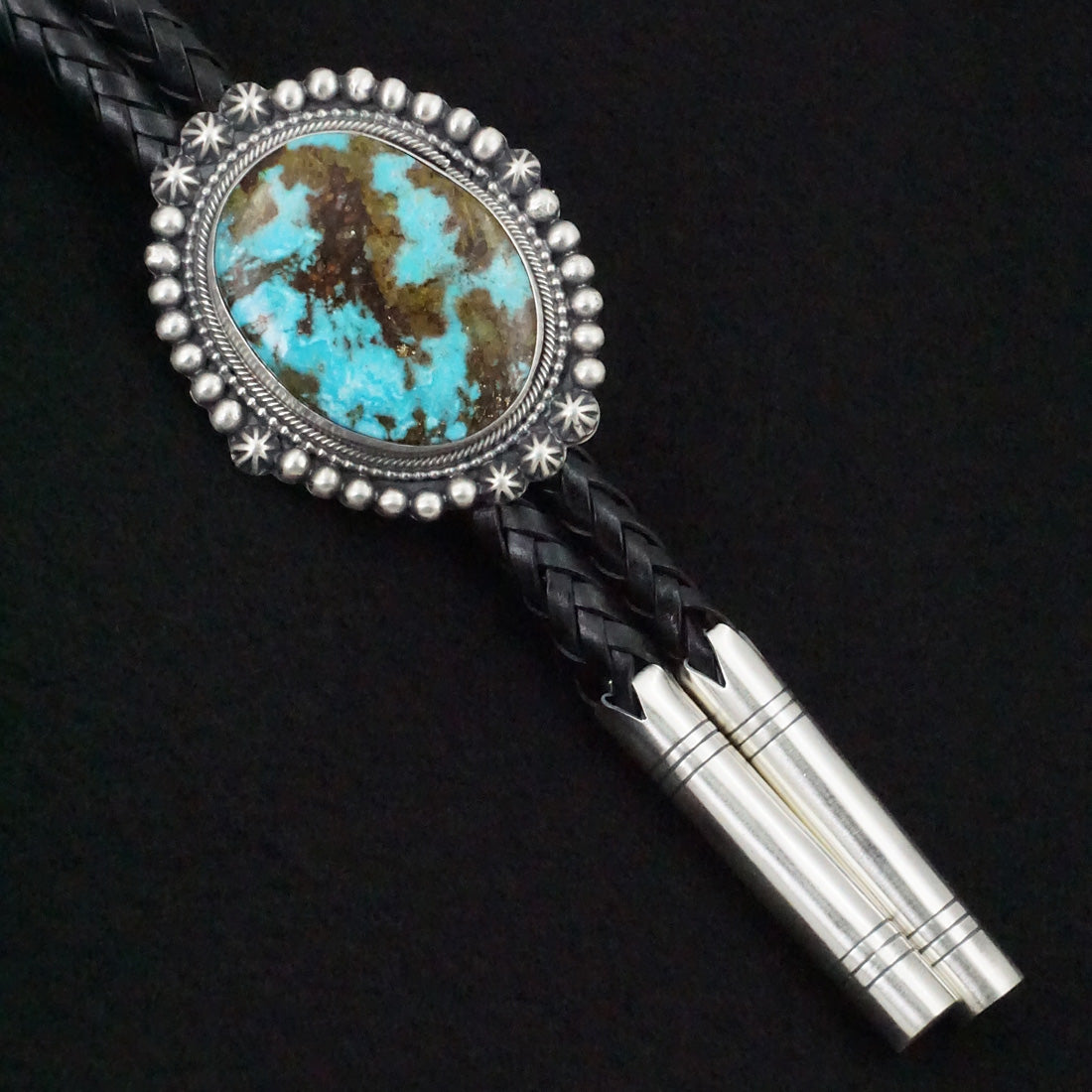 Bobby Johnson Turquoise & Sterling Silver Bolo Tie