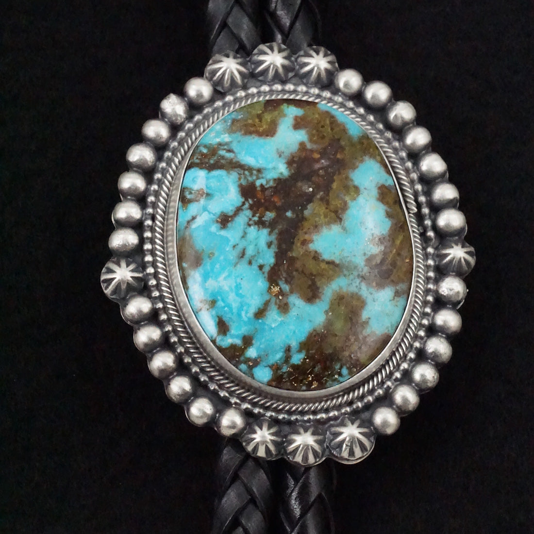 Bobby Johnson Turquoise & Sterling Silver Bolo Tie