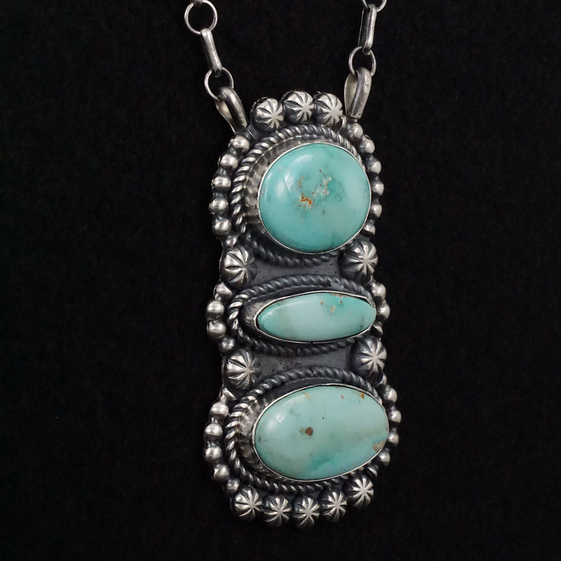 Jeff James Turquoise & Sterling Silver Necklace