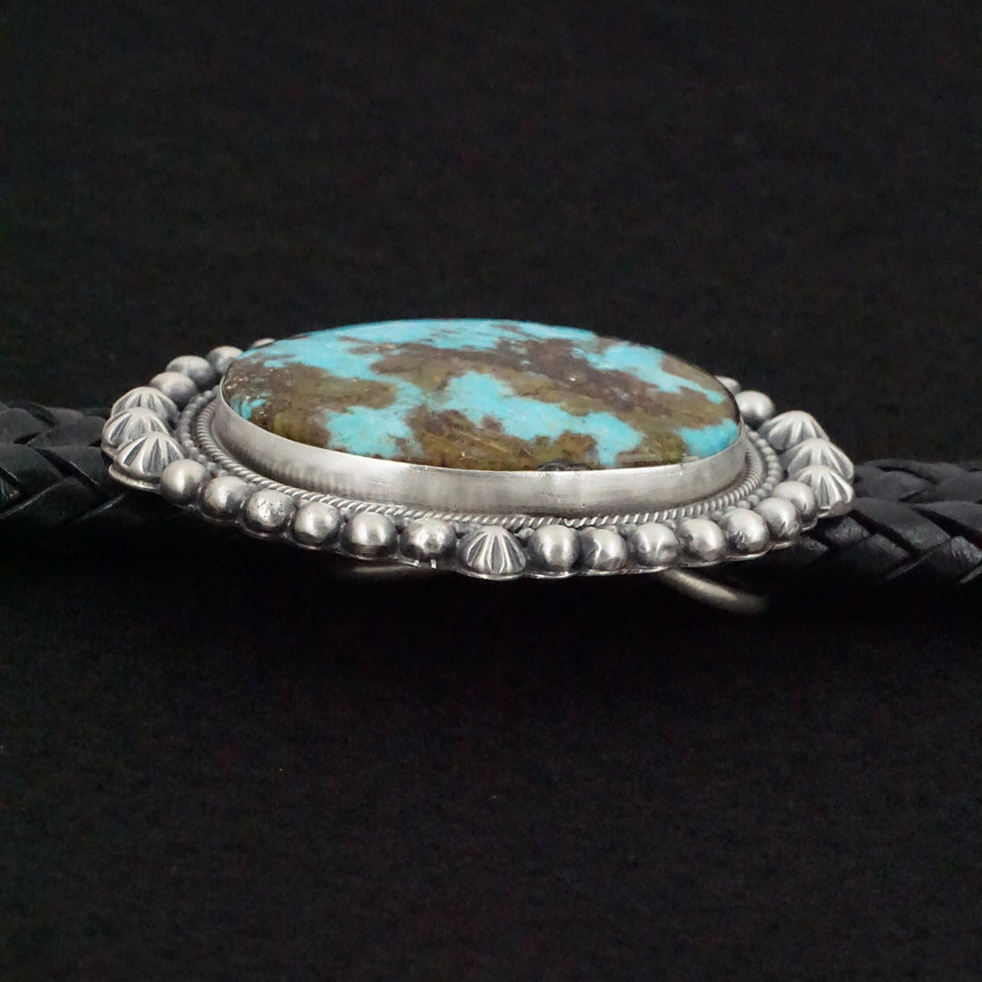 Bobby Johnson Turquoise & Sterling Silver Bolo Tie