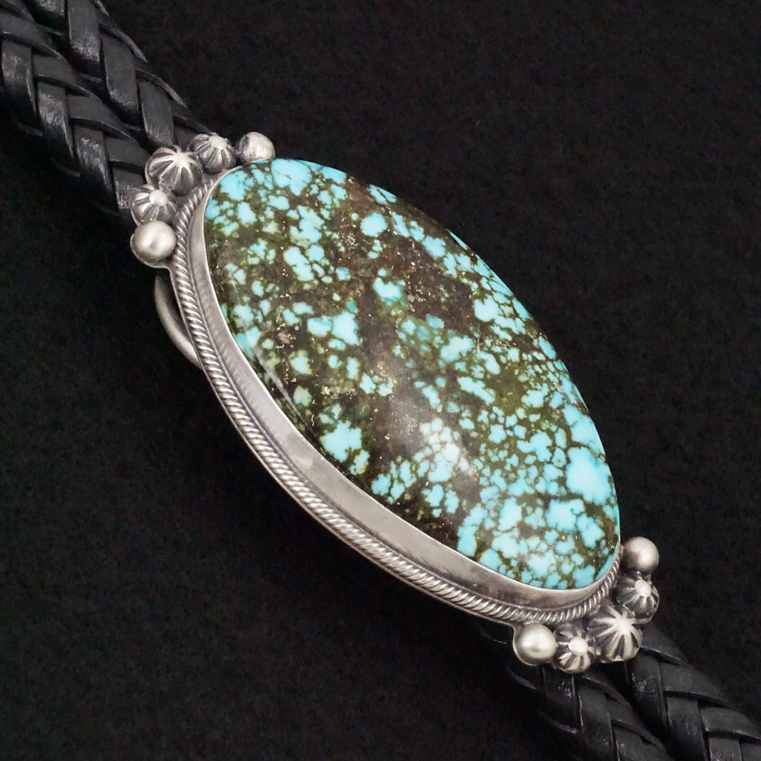 Bobby Johnson Turquoise & Sterling Silver Bolo Tie