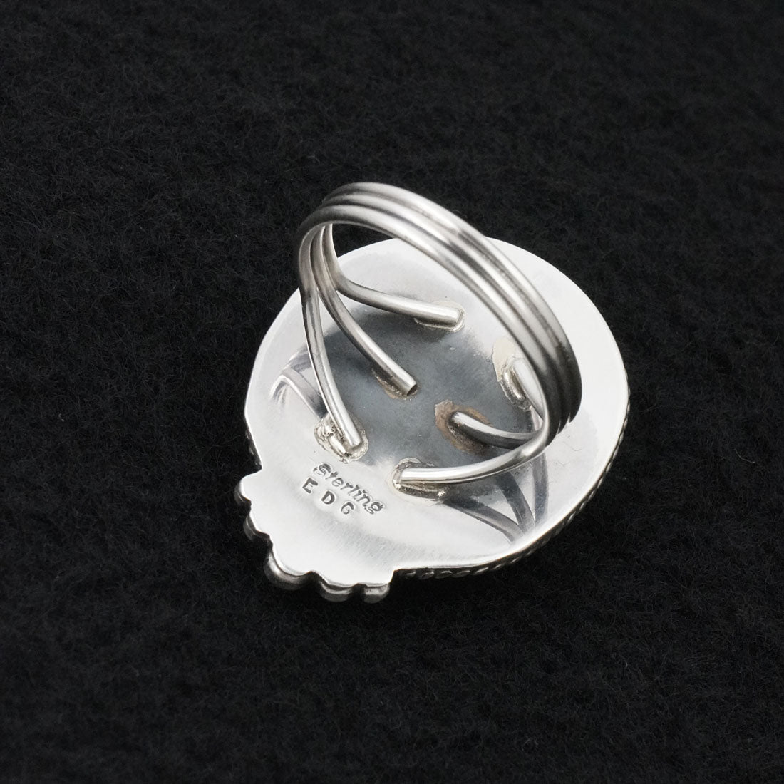 Eugene Gruber Turquoise & Sterling Silver Ring Size 10