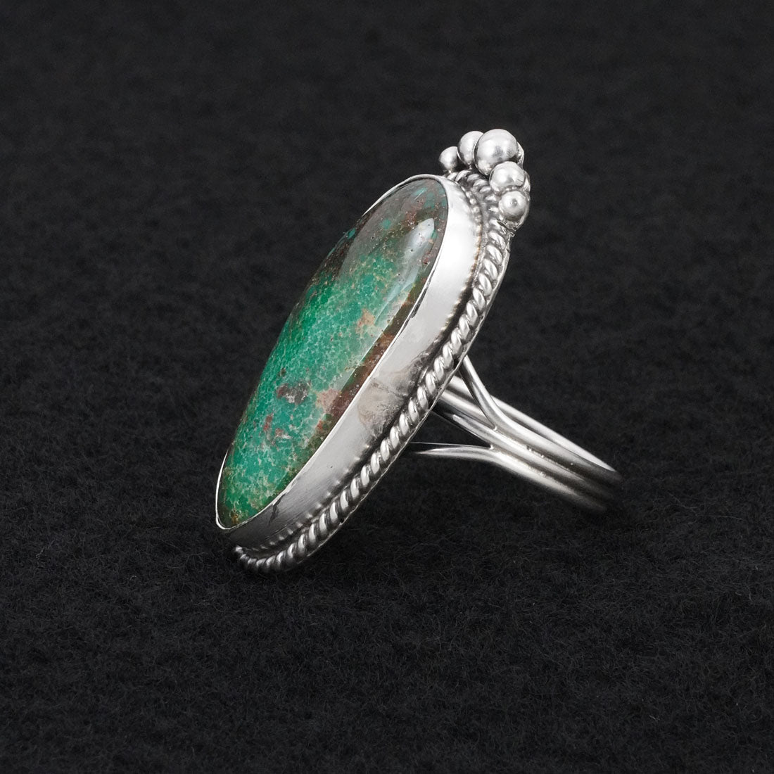 Eugene Gruber Turquoise & Sterling Silver Ring Size 10