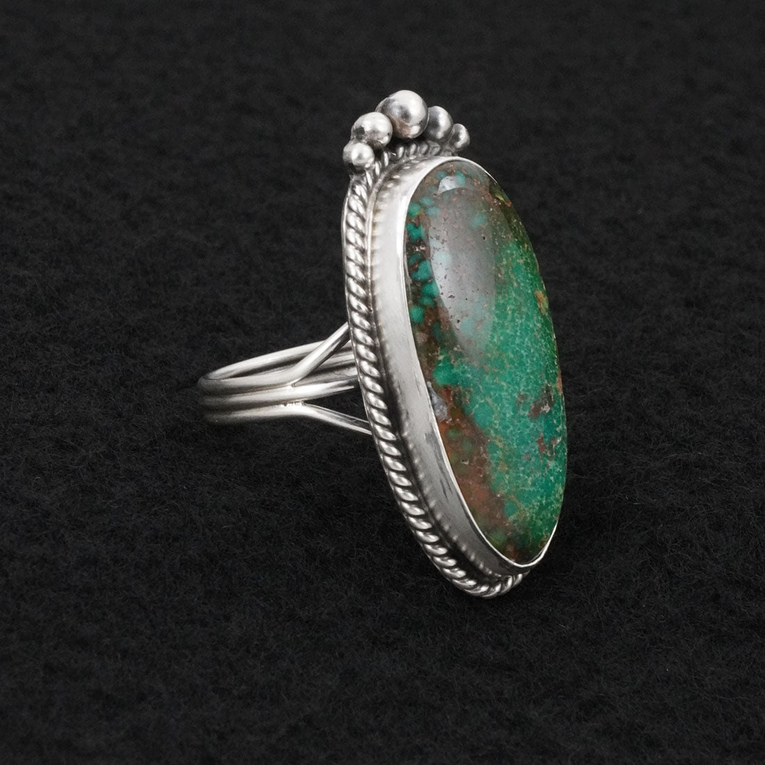 Eugene Gruber Turquoise & Sterling Silver Ring Size 10