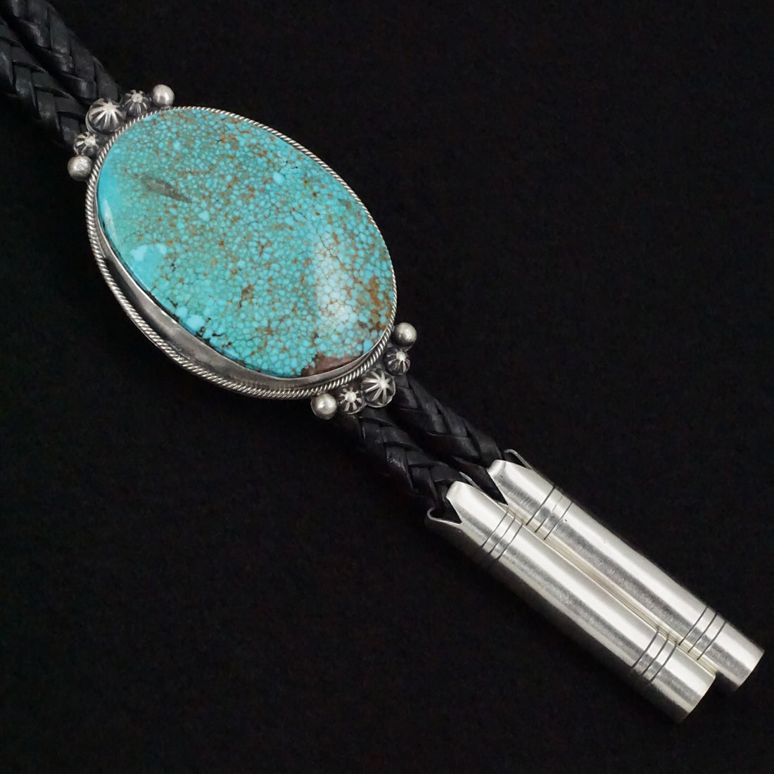 Bobby Johnson Turquoise & Sterling Silver Bolo Tie