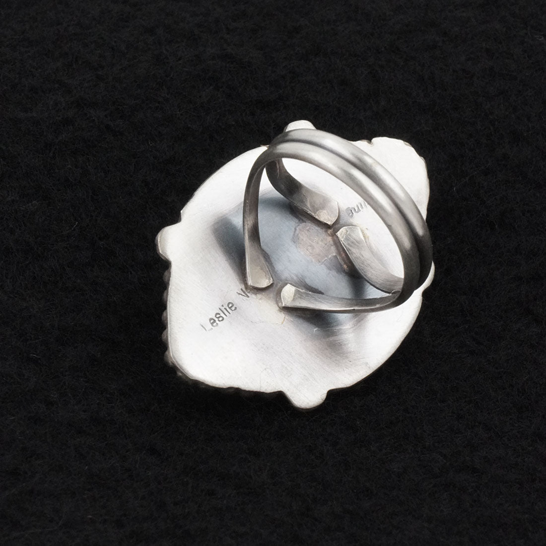 Leslie Nez Turquoise & Sterling Silver Ring Size 7.5