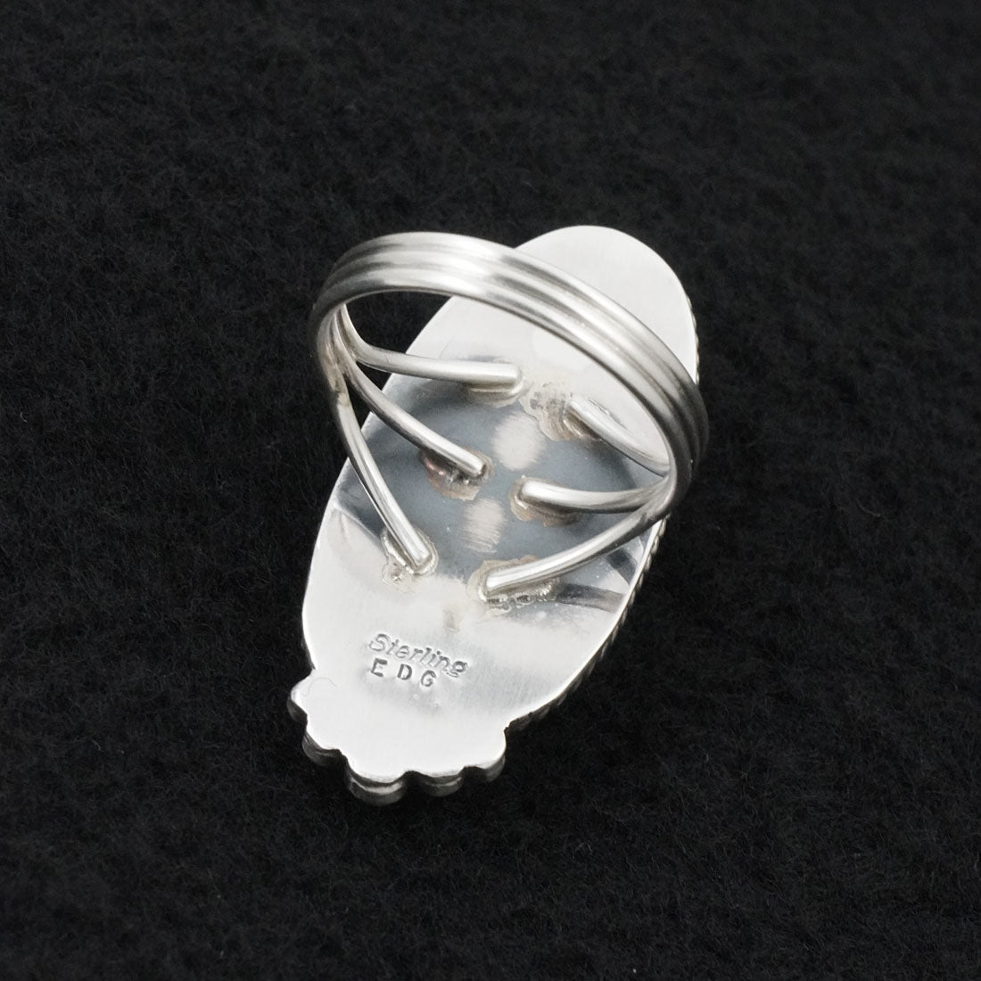 Eugene Gruber Turquoise & Sterling Silver Ring Size 10