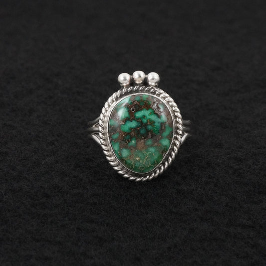 Eugene Gruber Turquoise & Sterling Silver Ring Size 9