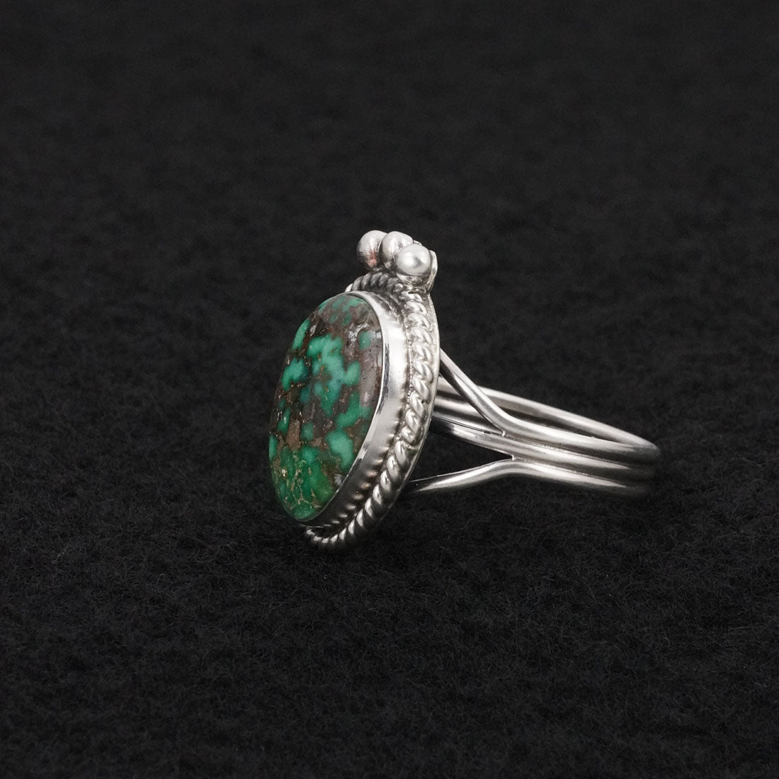 Eugene Gruber Turquoise & Sterling Silver Ring Size 9