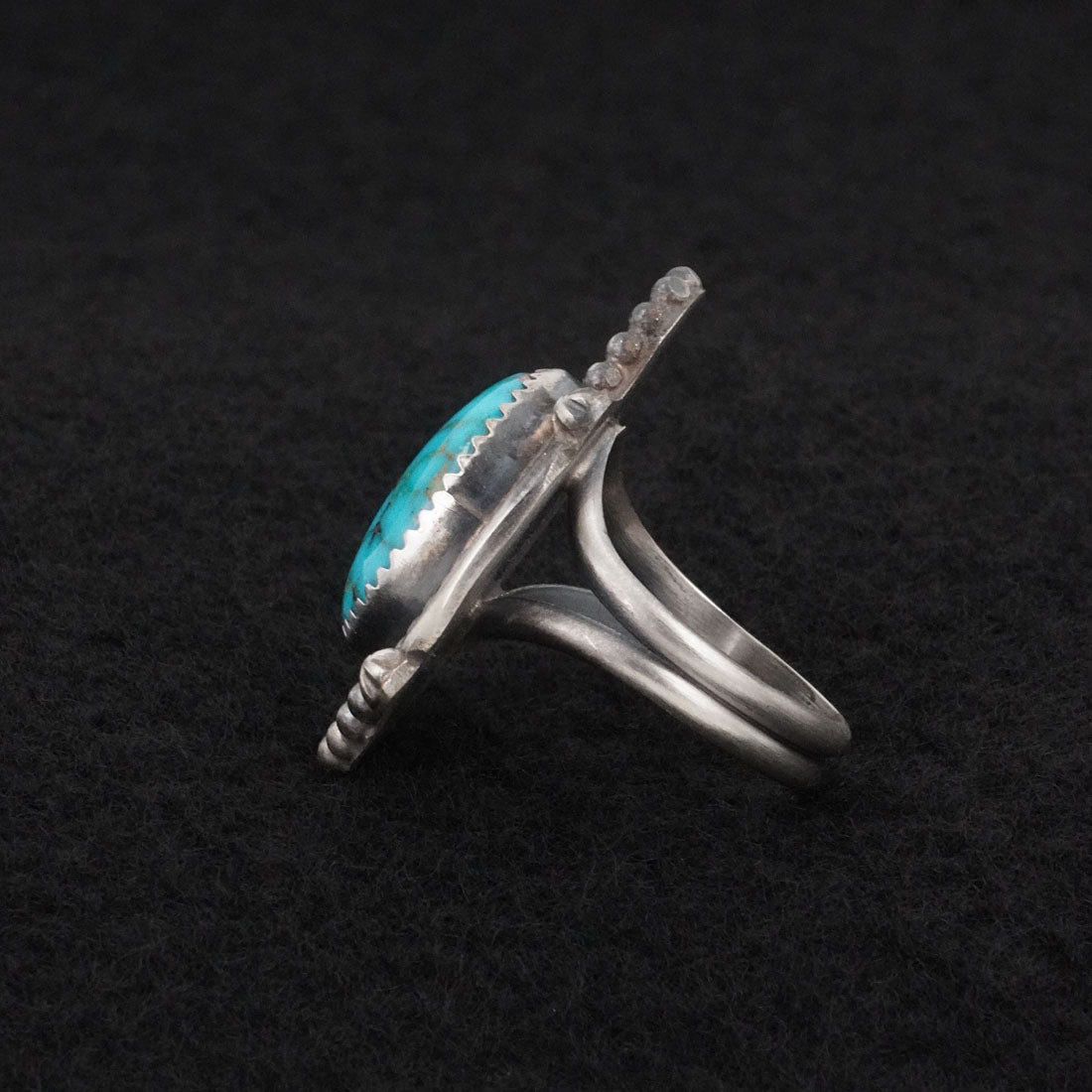 Leslie Nez Turquoise & Sterling Silver Ring Size 7