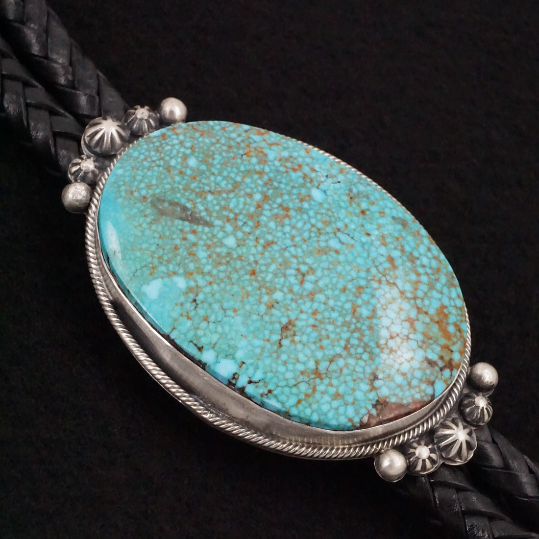 Bobby Johnson Turquoise & Sterling Silver Bolo Tie