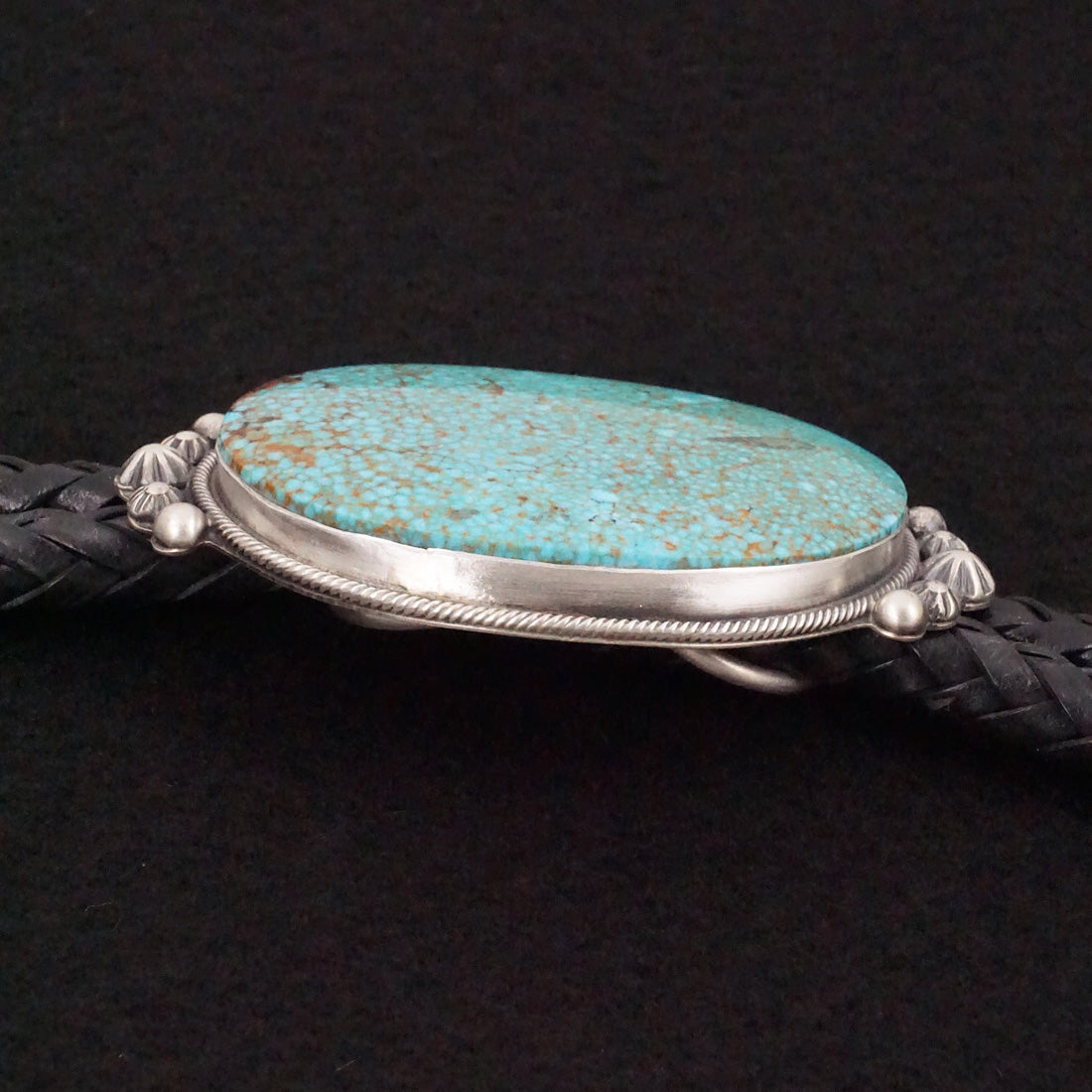 Bobby Johnson Turquoise & Sterling Silver Bolo Tie