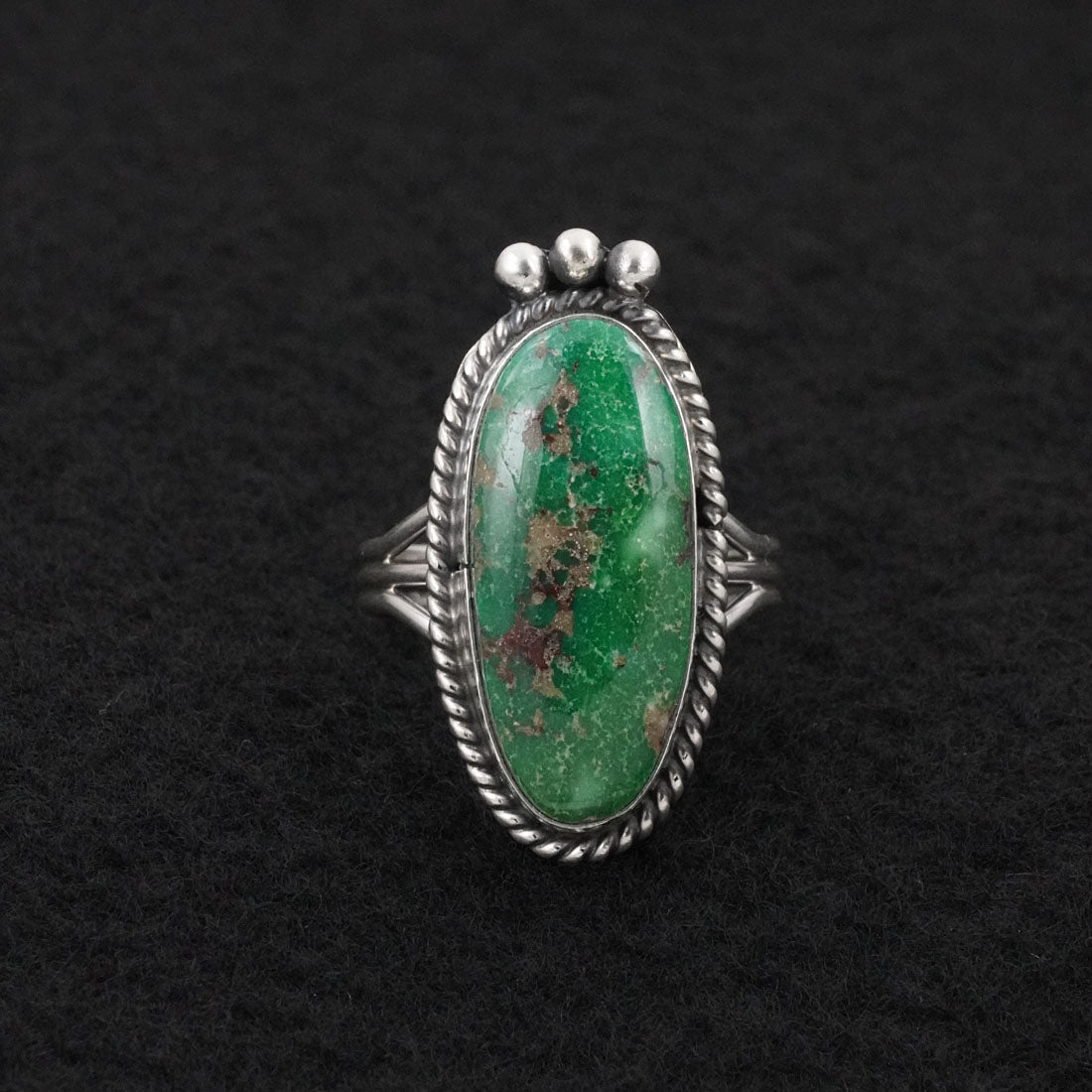 Eugene Gruber Turquoise & Sterling Silver Ring Size 9