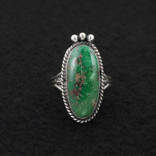 Eugene Gruber Turquoise & Sterling Silver Ring Size 9