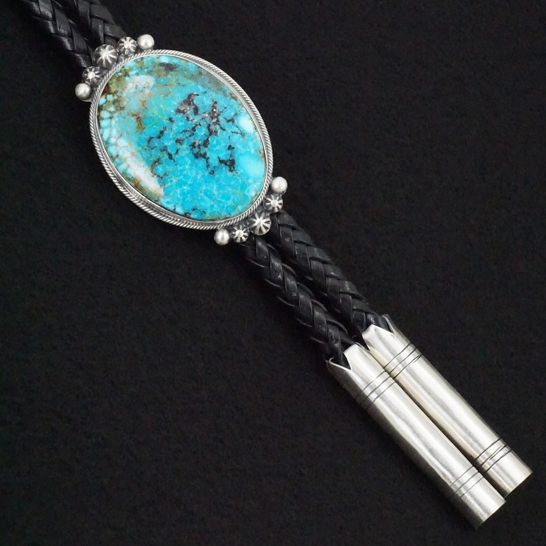 Bobby Johnson Turquoise & Sterling Silver Bolo Tie