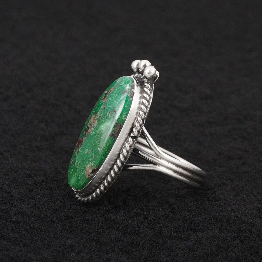 Eugene Gruber Turquoise & Sterling Silver Ring Size 9